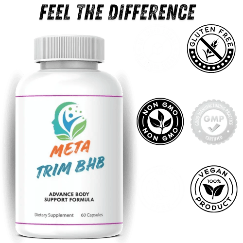 Side view of Meta Trim BHB capsule bottle